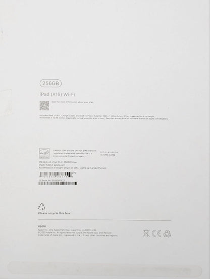 Apple iPad 11 gen. 11" 256GB WI-FI Srebrny | jak | Outlet