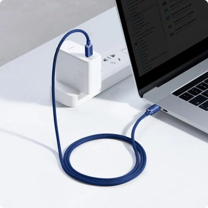 Baseus Crystal Shine | Kabel USB-C Type-C 100W Power Delivery Quick Charge 1.2m Niebieski 1.2m