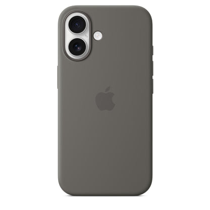 Oryginalne etui Apple Silicone Case z MagSafe do iPhone 16 – górska szarość