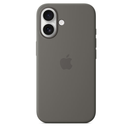 Oryginalne etui Apple Silicone Case z MagSafe do iPhone 16 – górska szarość