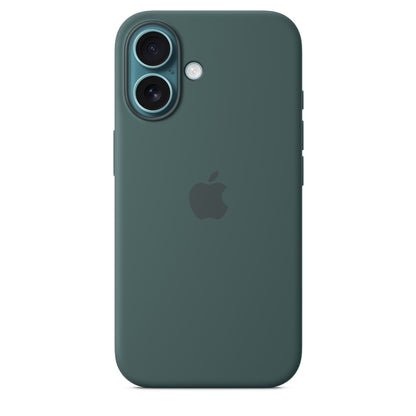 Oryginalne etui Apple Silicone Case z MagSafe do iPhone 16 – górskie jezioro
