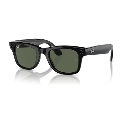 Ray-Ban Meta Wayfarer (Gen 1) — Shiny Black / G-15 Green — 50