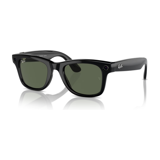Ray-Ban Meta Wayfarer (Gen 1) — Shiny Black / G-15 Green — 50