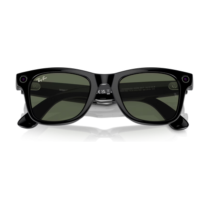 Ray-Ban Meta Wayfarer (Gen 1) — Shiny Black / G-15 Green — 50