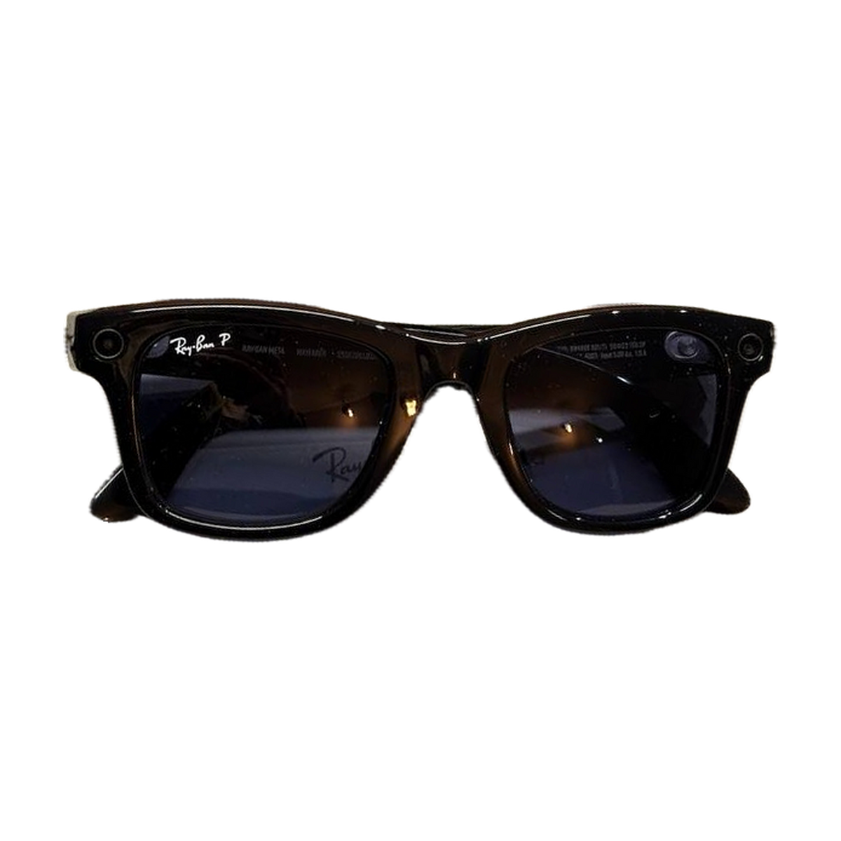 Ray-Ban Meta Wayfarer (Gen 1) — Shiny Black / Polarized Dusty Blue — 50