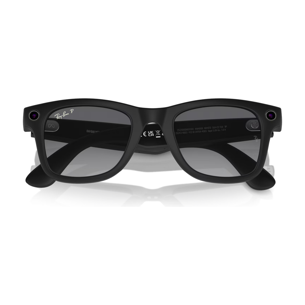 Ray-Ban Meta Wayfarer (Gen 1) — Matte Black / Polarized Gradient Graphite — 50