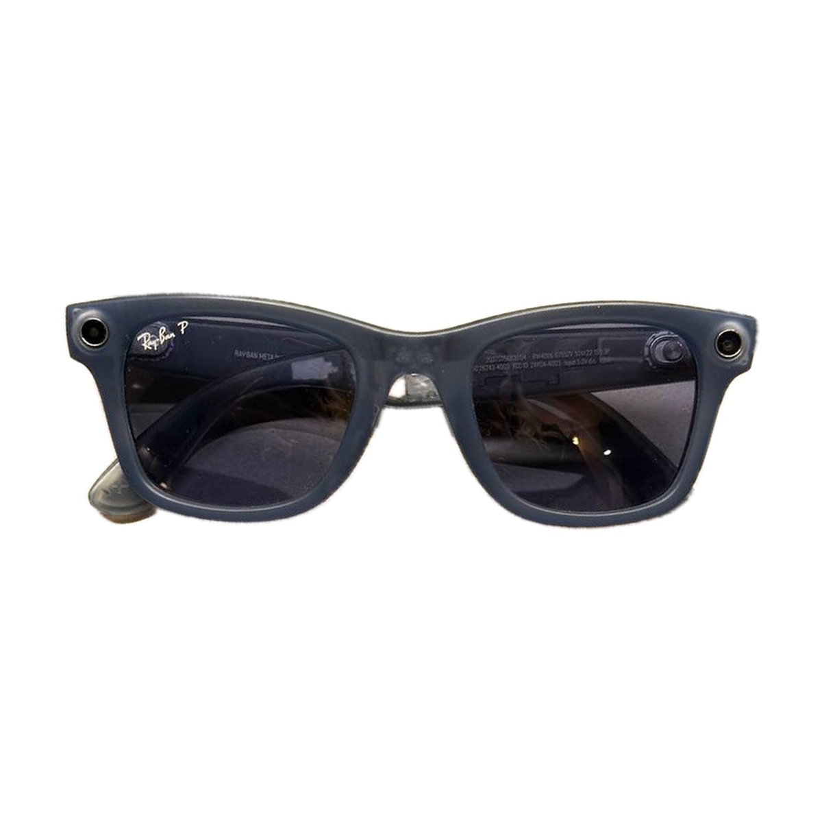 Ray-Ban Meta Wayfarer (Gen 1) — Transparent Blue / Polarized Dark Blue — 50 — bez pudełka