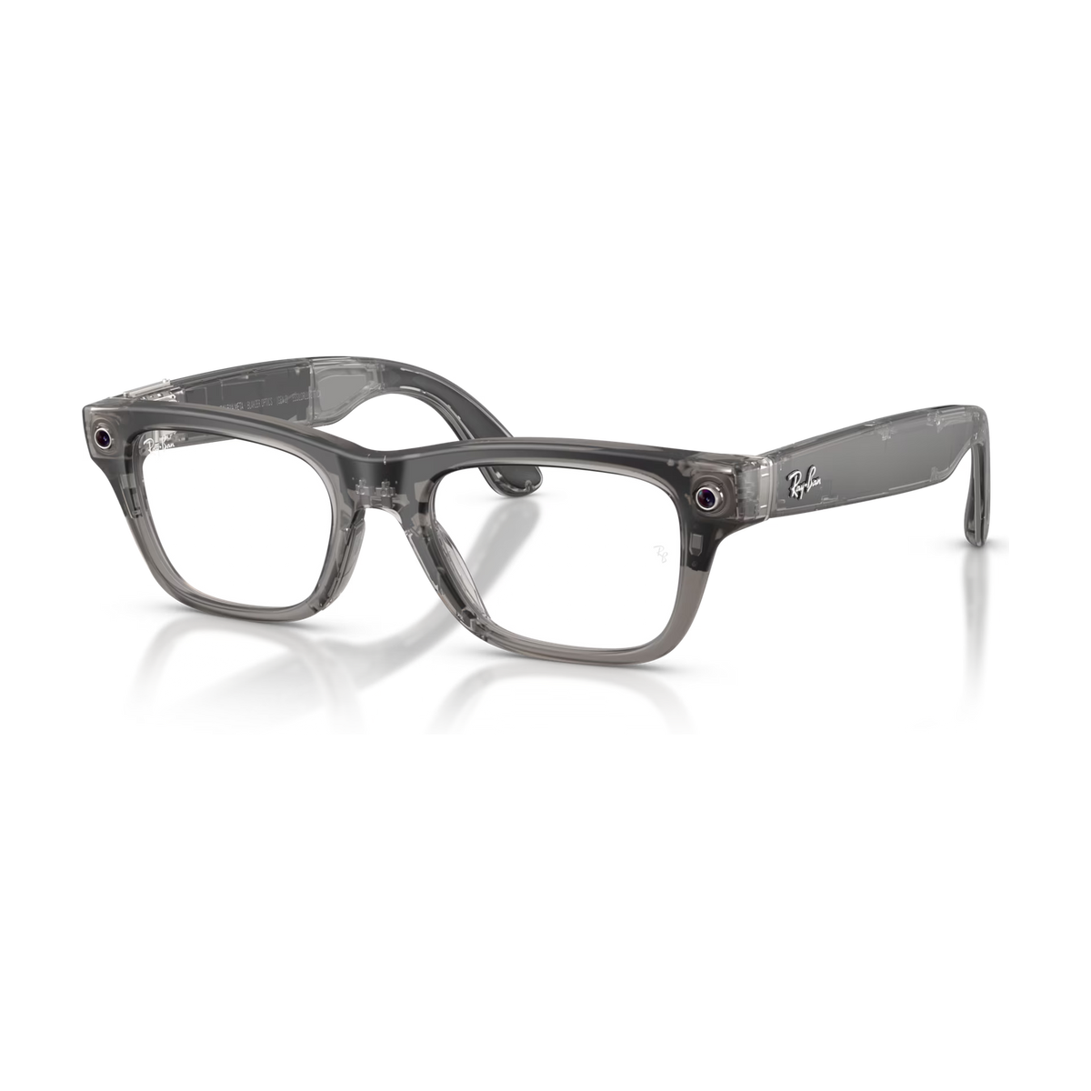 Ray-Ban Meta Blayzer Optics (Gen 2) — Matte Transparent Ice Grey / Demo Lens — 54