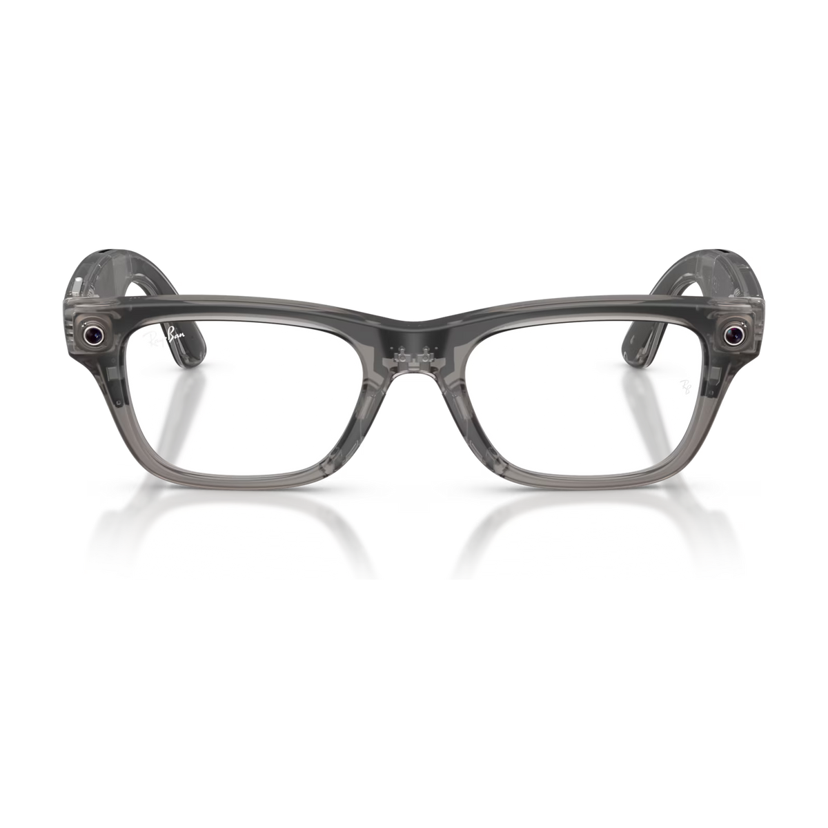 Ray-Ban Meta Blayzer Optics (Gen 2) — Matte Transparent Ice Grey / Demo Lens — 54