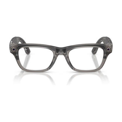 Ray-Ban Meta Blayzer Optics (Gen 2) — Matte Transparent Ice Grey / Demo Lens — 54