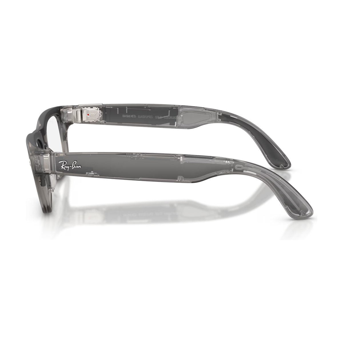 Ray-Ban Meta Blayzer Optics (Gen 2) — Matte Transparent Ice Grey / Demo Lens — 54