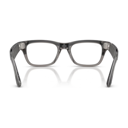 Ray-Ban Meta Blayzer Optics (Gen 2) — Matte Transparent Ice Grey / Demo Lens — 54