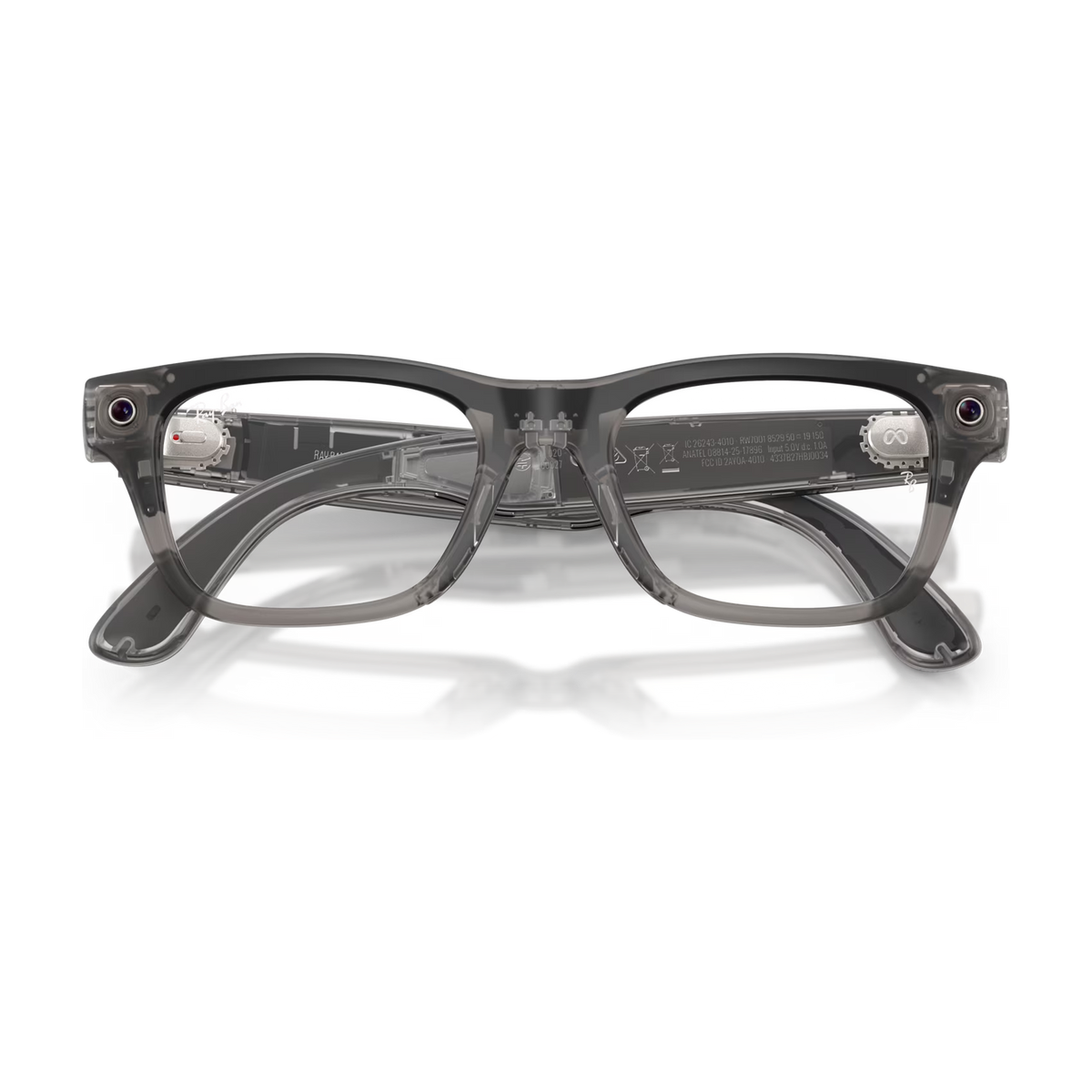 Ray-Ban Meta Blayzer Optics (Gen 2) — Matte Transparent Ice Grey / Demo Lens — 54