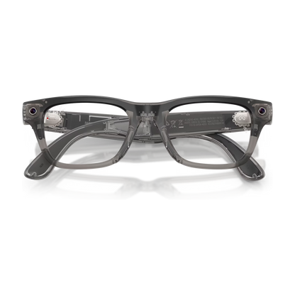 Ray-Ban Meta Blayzer Optics (Gen 2) — Matte Transparent Ice Grey / Demo Lens — 54
