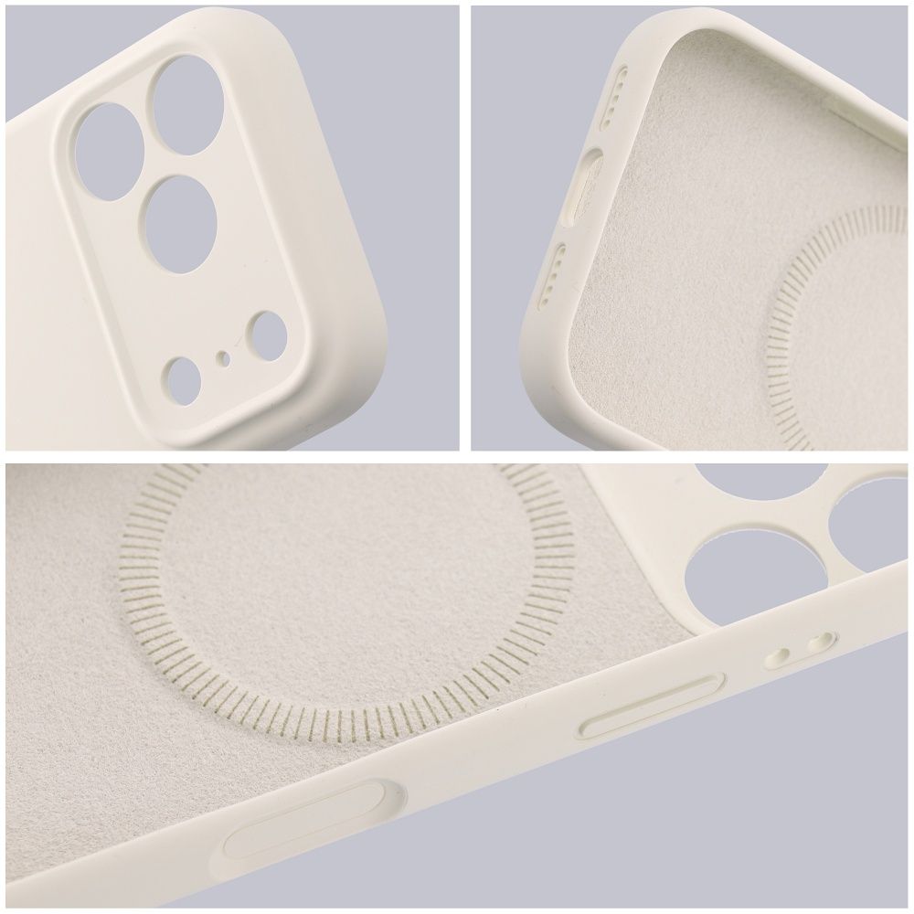 Etui na iPhone Forcell F-Protect Rubber Premium zgodny z MagSafe antique - White 0INT