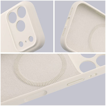 Etui na iPhone Forcell F-Protect Rubber Premium zgodny z MagSafe antique - White 0INT