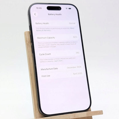 Apple iPhone 16 Pro 256 GB Tytan czarny | eSim | Used, Bateria 92%