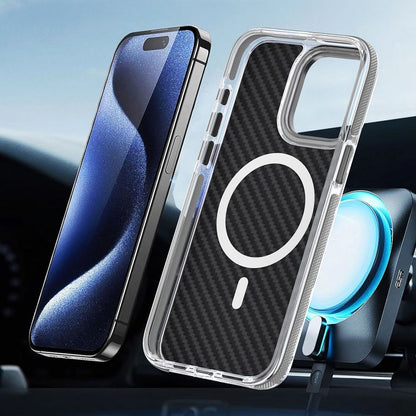 Futerał FIBER kompatybilny z MagSafe do IPHONE - czarny