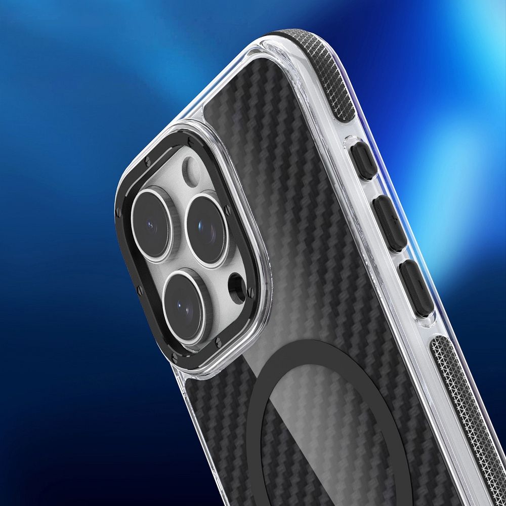 Futerał FIBER kompatybilny z MagSafe do IPHONE - czarny