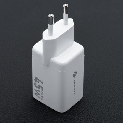 Ładowarka sieciowa do telefonu Forcell F-Energy Mini GaN III USB C + USB A PD QC4.0 45W VT-36 biała
