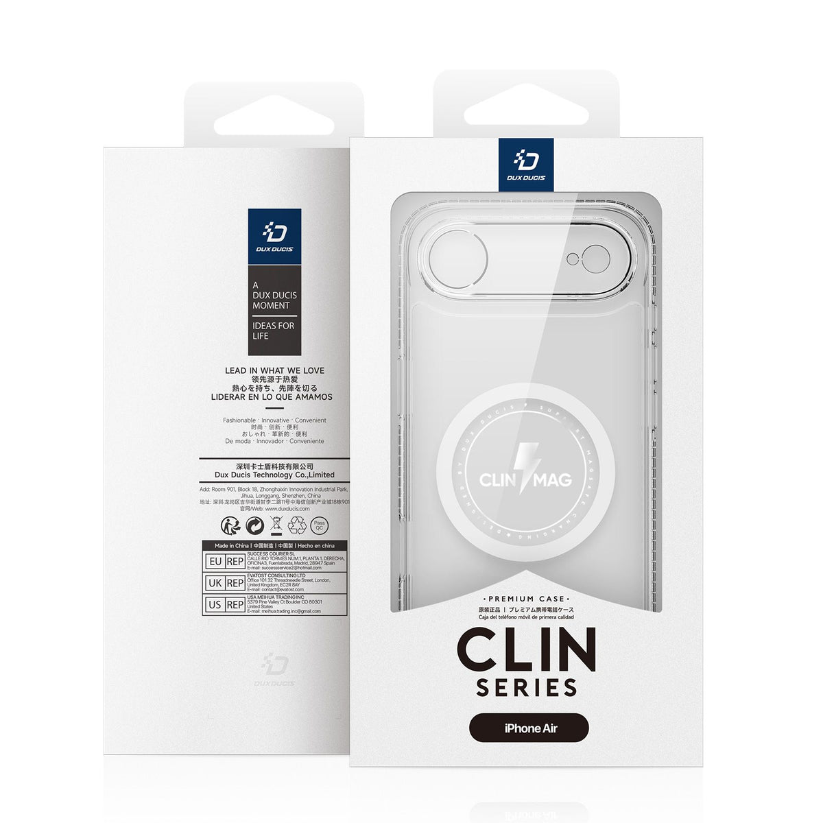 Etui Dux Ducis Clin Mag z MagSafe do iPhone Air – przezroczyste