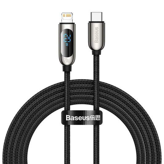 Kabel 2m Baseus Display PD 20W USB-C Type C do Lightning do iPhone Czarny