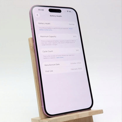 Apple iPhone 16 Plus128 GB różowy | Outlet, Bateria 91%