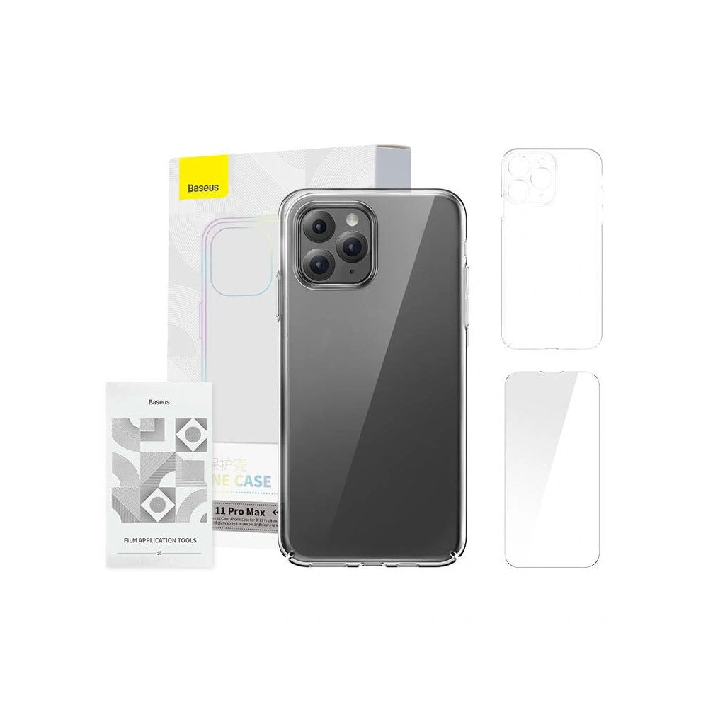 Etui Baseus Crystal Series do iPhone 11 Pro Max – przezroczyste, ze szkłem hartowanym