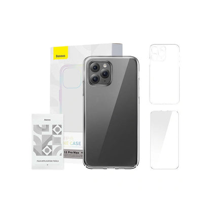 Etui Baseus Crystal Series do iPhone 11 Pro Max – przezroczyste, ze szkłem hartowanym
