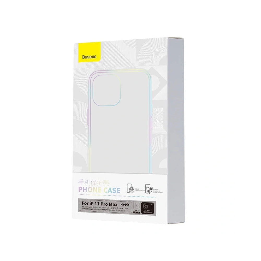 Etui Baseus Crystal Series do iPhone 11 Pro Max – przezroczyste, ze szkłem hartowanym