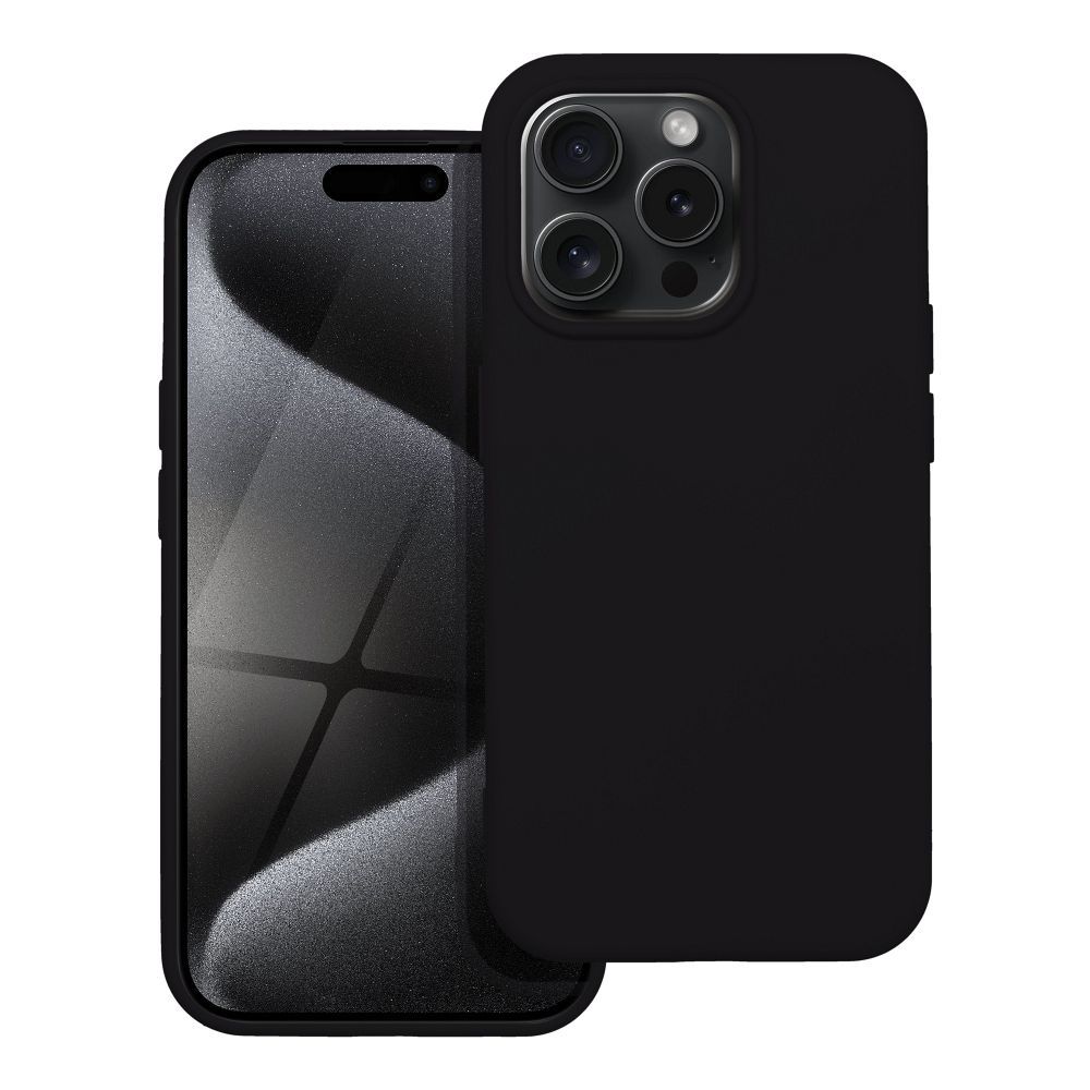 Etui do iPhone – jednolity kolor – iPhone 15 Pro / Czarny