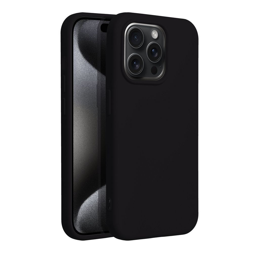 Etui do iPhone – jednolity kolor – iPhone 15 Pro / Czarny