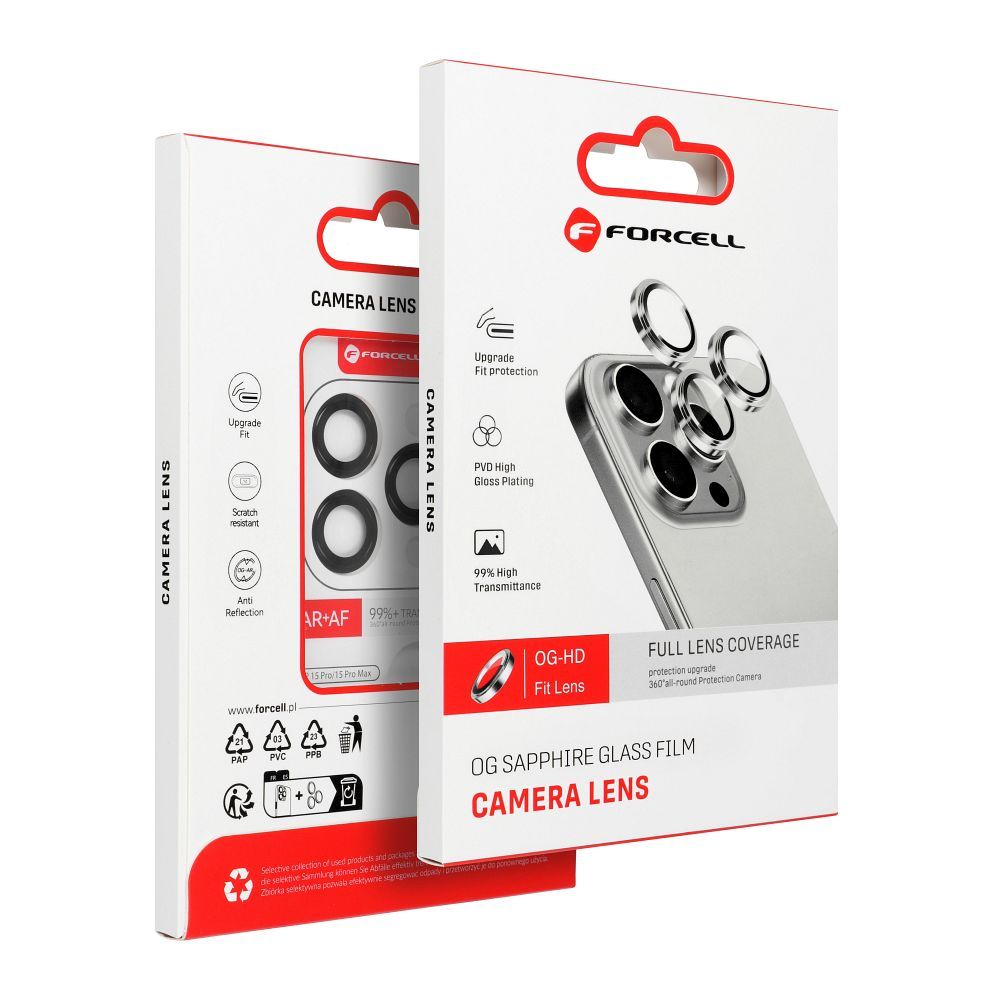 Szkło hartowane na aparat do iPhone 16 Pro / 16 Pro Max Forcell Premium 0INT