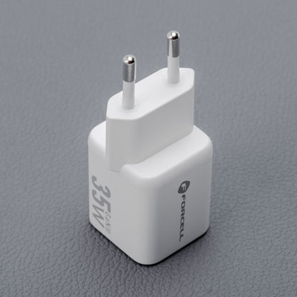 Ładowarka sieciowa do telefonu Forcell F-Energy Mini GaN III USB C + USB A QC4.0 PD 35W VT-35C biała 0INT