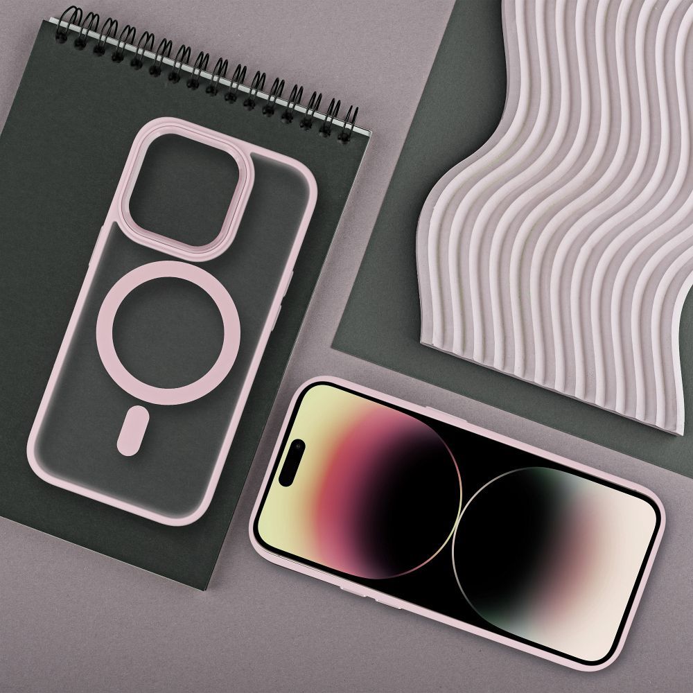 Futerał MATTE MAG COVER kompatybilny z MagSafe do IPHONE 16 Pro - różowy