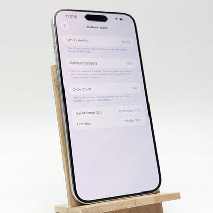 Apple iPhone 15 Pro Max 256 GB biały | eSim | Used, Bateria 90%