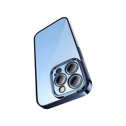 Etui Baseus Glitter do iPhone 14 Pro – niebieskie, ze szkłem hartowanym