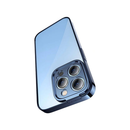 Etui Baseus Glitter do iPhone 14 Pro Max – niebieskie, ze szkłem hartowanym