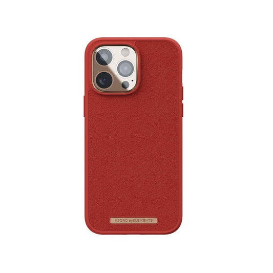 Etui Njord byELEMENTS Suede Comfort+ do iPhone – czerwone