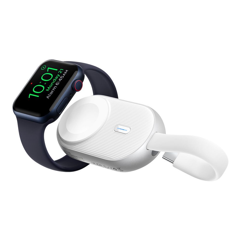Powerbank Forcell Mini Power Watch podczas ładowania Apple Watch