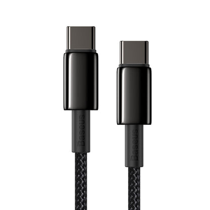 Kabel USB-C do USB-C Baseus Tungsten Gold, 100W, 1m (czarny)