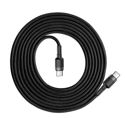 Baseus Cafule PD 2.0, QC 3.0, 60W, 2m USB-C to USB-C PD Cable (Black-Gray)