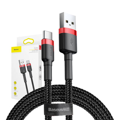 Baseus Cafule 3A USB to USB-C Cable 0.5m (Red-Black)