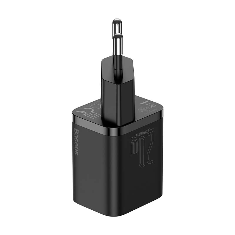 Ładowarka sieciowa Baseus Super Si Quick Charger 1C 20W z przewodem USB-C do Lightning 1m (czarna)