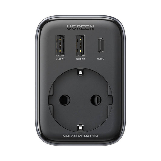 Adapter podróżny EU na UK UGREEN CD314 2xUSB-A, 1xUSB-C