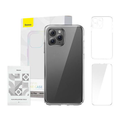 Etui Baseus Crystal Series Clear do iPhone (przeźroczyste) +szkło hartowane +zestaw czyszczący