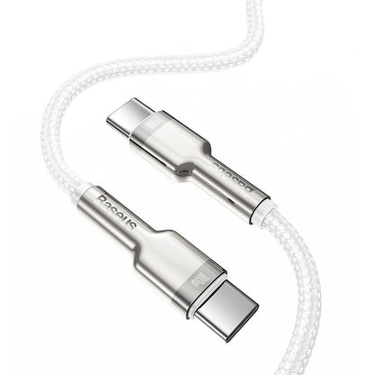 Kabel USB-C do USB-C Baseus Cafule, 100W, 2m (biały)