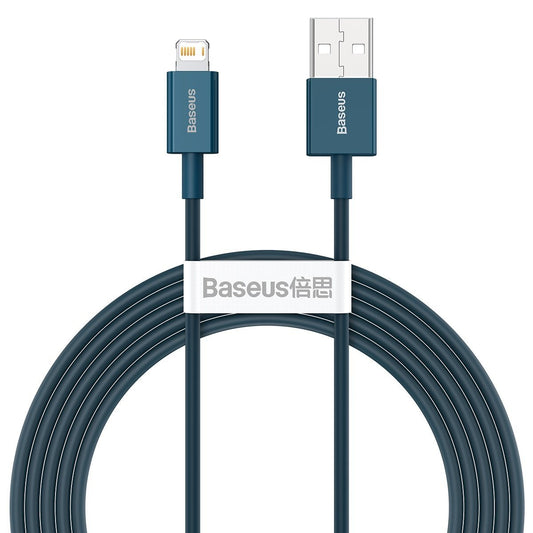 Kabel USB do Lightning Baseus Superior Series, 2.4A, 2m (niebieski)