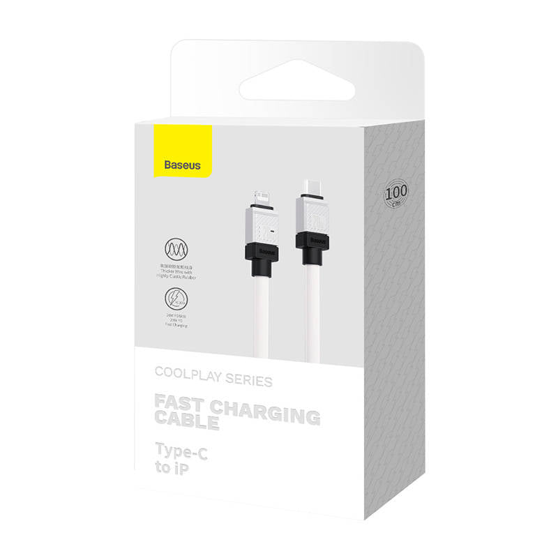 Kabel szybko ładujący Baseus USB-C do Lightning CoolPlay Series 20W 1m (biały)