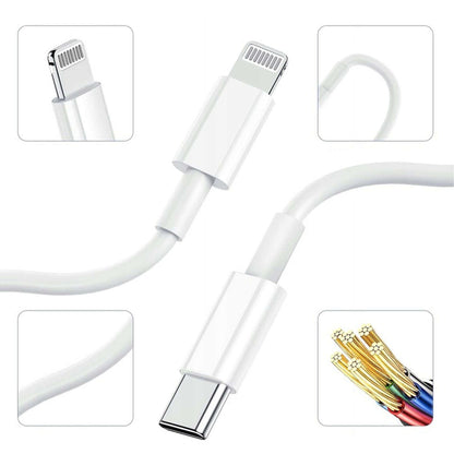 Ładowarka  Alogy USB-C PD 20W + Kabel 1m przewód Lightning do iPhone Biały